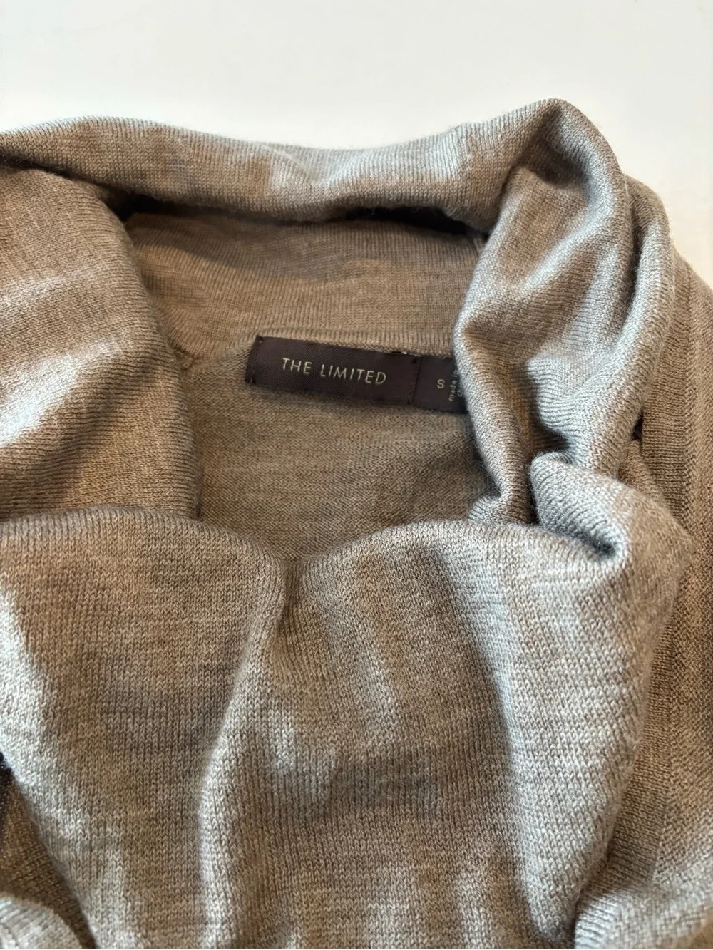 The Limited Women’s Cowl Neck Sweater in Taupe - Picture 3 of 7